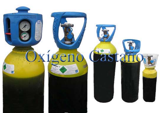 Botella Gas Oxígeno 11L Albee Air Liquide para soldadura autogena y corte